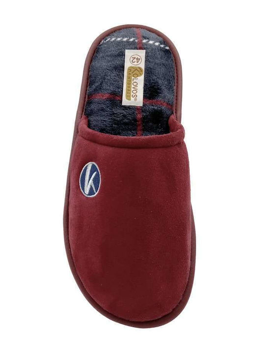 Papuci bărbați iarna Burgundy