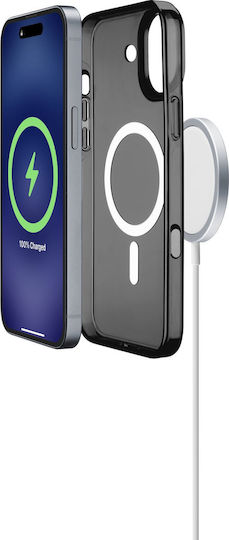Cellular Line Back Cover Plastic / Silicone Black (iPhone 16)