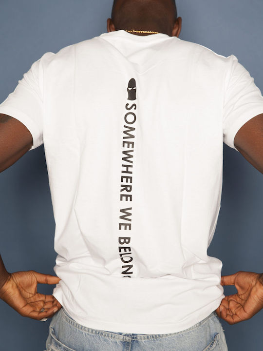 Ghetto Somewherewebelong White Short Sleeve T-shirt for Men