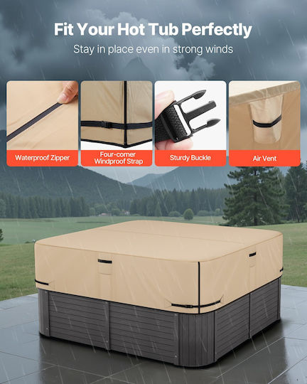 Vevor Sun Protective Pool Cover 228.5x228.5cm 1pcs