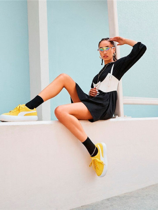 Mayu Damen Flatforms Sneakers Gelb