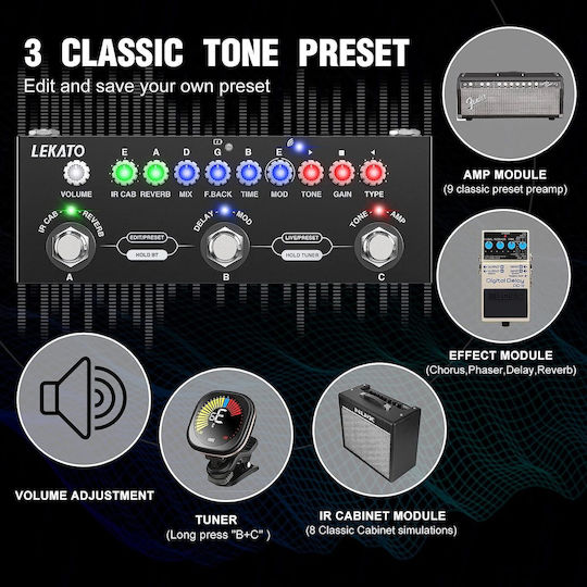 Overdrive 2 X001K4KCJR Pedală Amplificator Corul / Întârziere / Distorsiune / Reverberație Chitară electrică