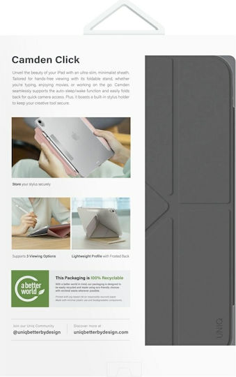 Uniq Camden Klappdeckel Gray (iPad 11" A16 (2025), iPad 10,9" 10. Generation (2022))