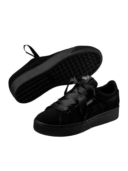 Vikky Platform Ribbon S Damen Sneakers Schwarz