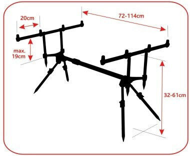 Baracuda 05a Rod Pod 4 Rods Adjustable