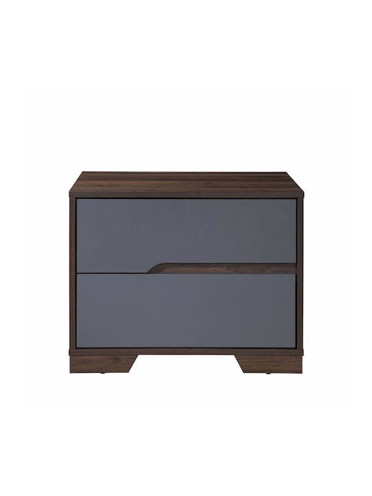 Nachttisch Grooves Braun 60x45x47cm