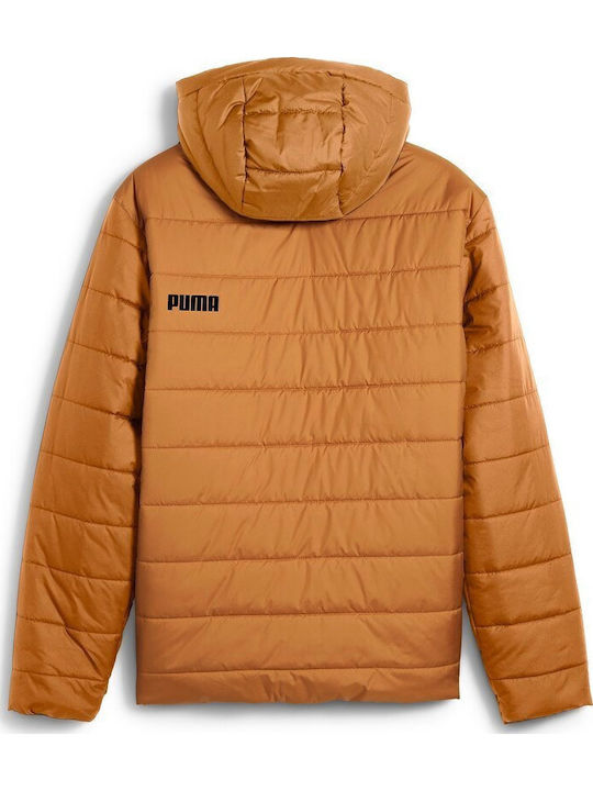 Essentials Μπουφάν Puffer Αδιάβροχο και Αντιανεμικό Πορτοκαλί