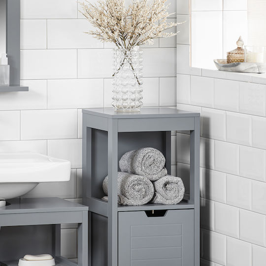 SoBuy Bathroom Cabinet L30xW30xH89.2cm Gray