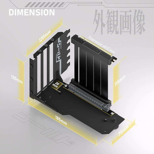 Vertikale Montagehalterung Gpu Ezdiy-fab Pcie 4.0 Steigleitung 90°