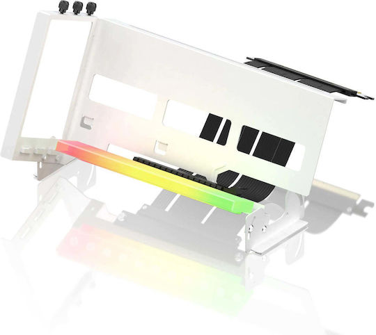 45° Vertical Mount Bracket Gpu Ezdiy-fab Argb Pcie 4.0 Riser Cable White