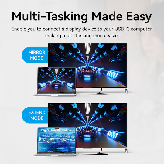 Vention Converter Usb-c To Hdmi Cable 4k60hz 1.5m Cribg