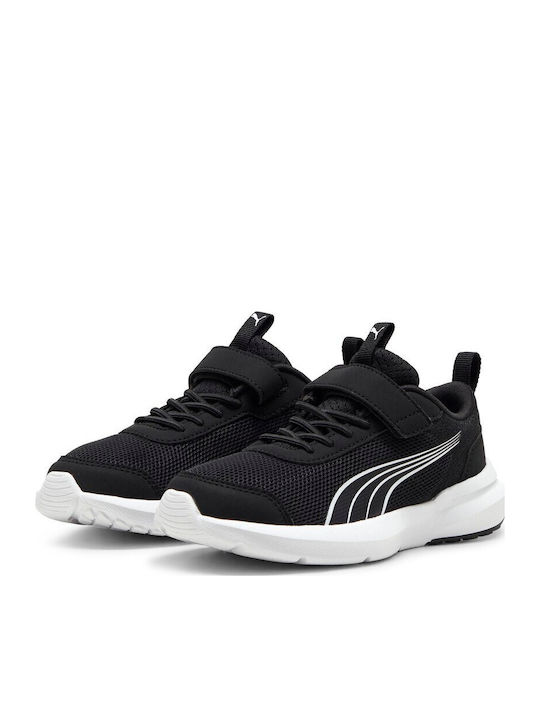 Kruz Track Kids Sneakers with Scratch Black