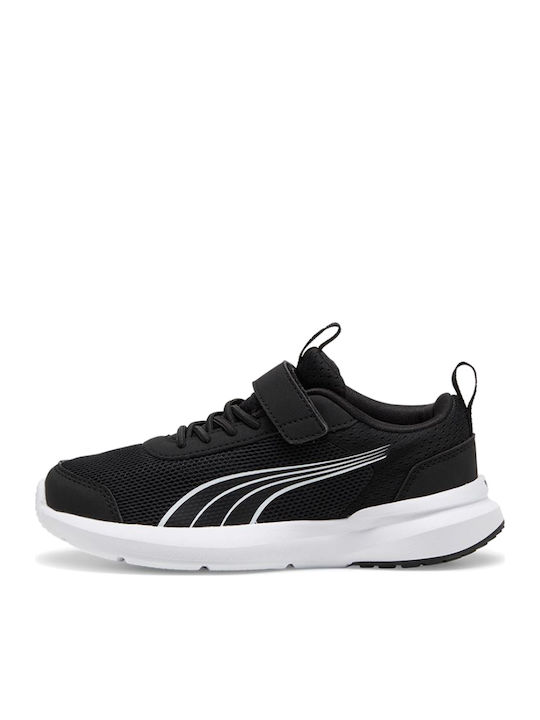 Kruz Track Kids Sneakers with Scratch Black