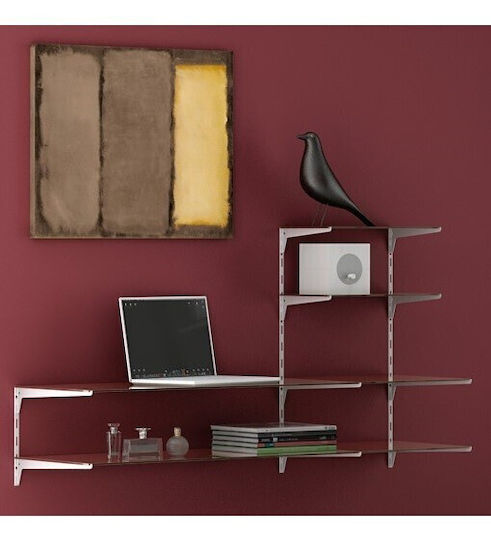 Emuca Rack Pillar with Single Support Hole White