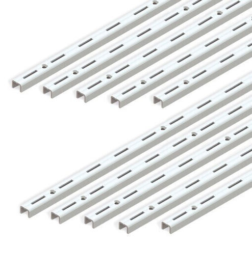 Emuca Rack Pillar with Single Support Hole White
