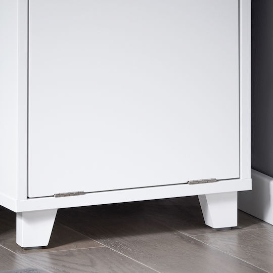 SoBuy Badezimmerschrank Wäscherei B35xT30xH105cm Weiß