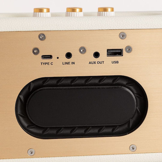 Create Boxă Bluetooth 40W cu Durată de Baterie până la 5 ore Bej