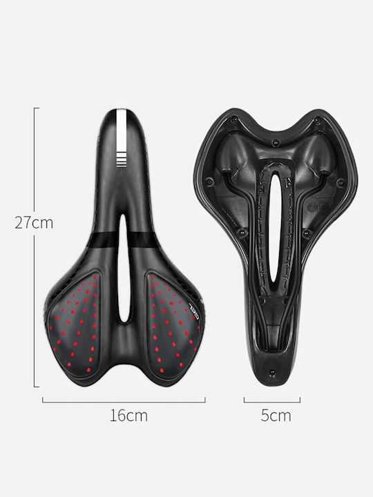 Șa De Bicicletă Neagră 270 x 160 mm