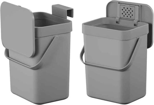 Eko Eko Puro II Waste Bin for Cabinet Plastic with Oscillating Lid Grey 7L