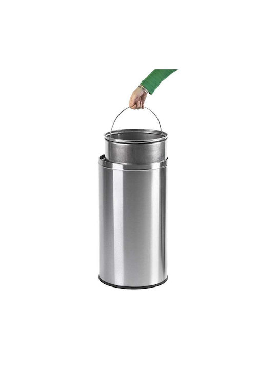 Eko Waste Bin Waste made of Stainless Steel Silver 40lt 1pcs