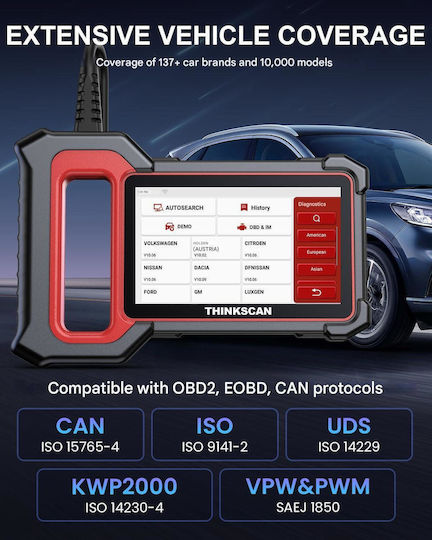 Tester Diagnostic Auto Interfață Obd2 Autovin 5 Funcții Service Sas Ulei Epb Tpms Ets 7 Sisteme Diagnosticare Abs Ecm Tcm Srs Bcm Ac Ic Citire Ștergere Erori Multimarcă