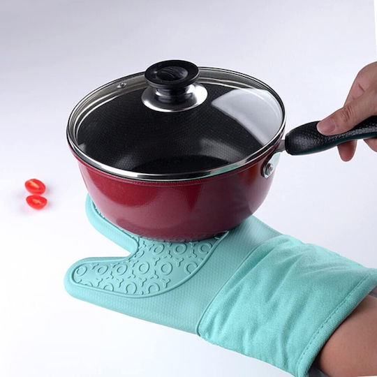 Oven Mitt Silicone Pink 1pcs