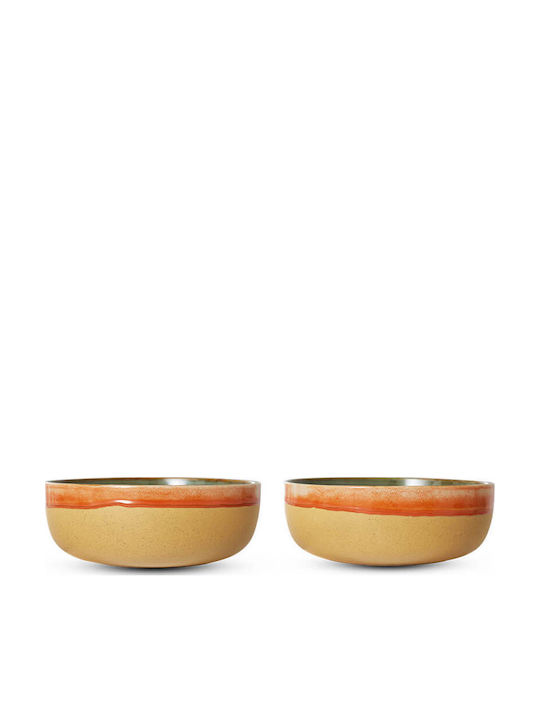 HK Living Salatschüssel Keramik Braun 25x25x9cm 1Stück