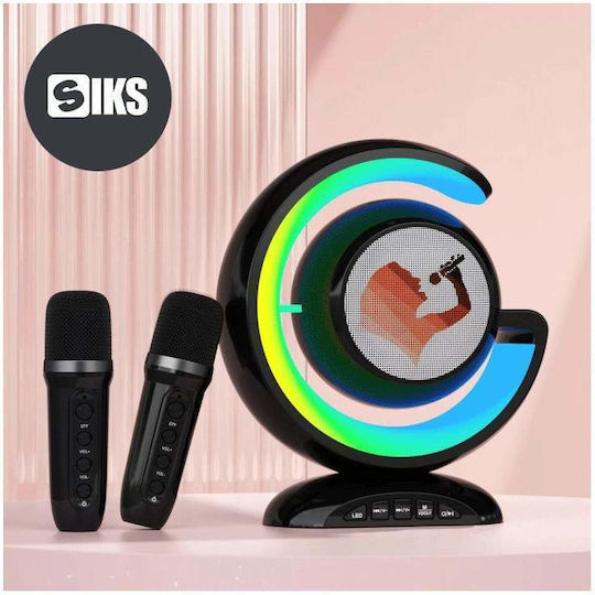 Ηχείο Karaoke με Ασύρματο Μικρόφωνο και Εφέ Φωτισμού Πολύχρωμο