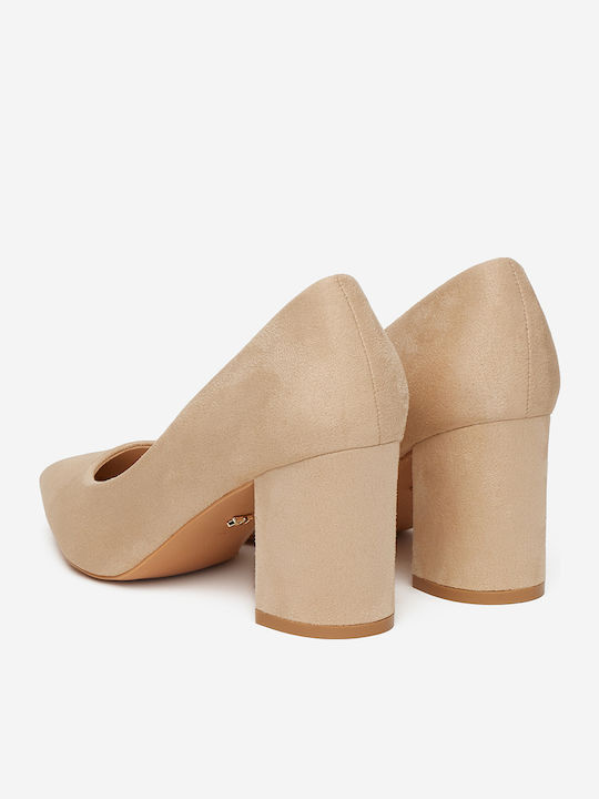 Pantofi cu toc Bej