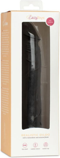 Easytoys Ρεαλιστικό Dildo με Βεντούζα Μαύρο 17.5cm