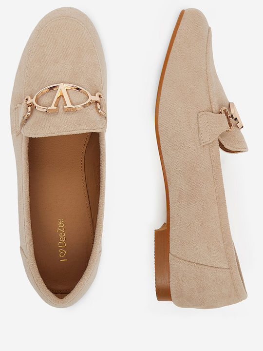 Damen Mokassins in Beige Farbe