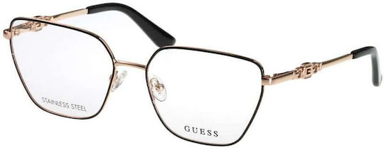 Guess Women's Metal Butterfly Black Prescription Eyeglass Frames GU2952 005