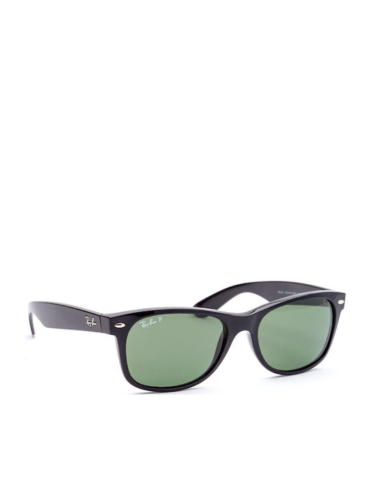 Ray Ban Wayfarer Unisex Sunglasses with Black Plastic Frame and Black Polarized Lens RB2132 901/58