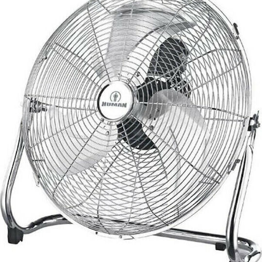 Human FE-50 Ανεμιστήρας Δαπέδου 120W Διαμέτρου 50cm Ασημί