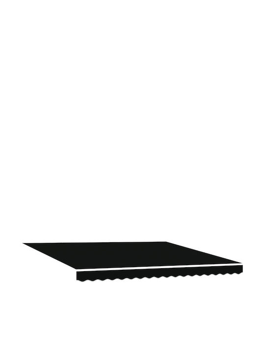 vidaXL Тента За Тераса С LED Черна 4x3m