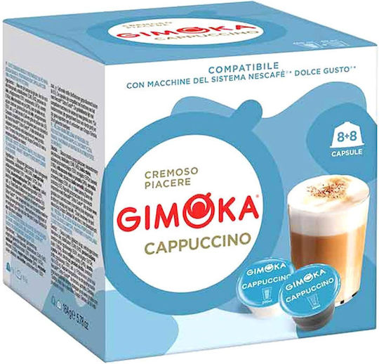 Gimoka Kapseln Cappuccino Kompatibel mit Maschine Dolce Gusto 8Mützen