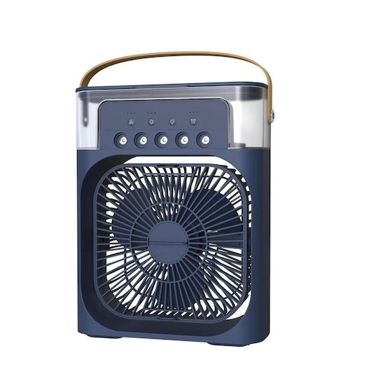 Mini aparat de aer condiționat portabil rezervor de apă 600 ml vapori de apă ventilare umidificator purificator albastru