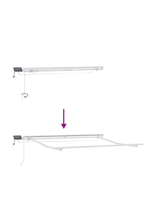 vidaXL Terrace Wall Tent with LED Light Red 3x2.5cm