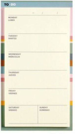 Weekly Memo Pads Stickers 14.5*8cm 30 Sheets 80gr To Do Miquelrius