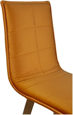 Ginger Καρέκλα Τραπεζαρίας Ξύλινη Πορτοκαλί