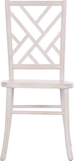 Toon Καρέκλα Τραπεζαρίας Ξύλινη White Wash 41x46x95εκ.