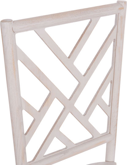 Toon Καρέκλα Τραπεζαρίας Ξύλινη White Wash 41x46x95εκ.