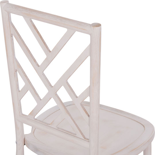 Toon Καρέκλα Τραπεζαρίας Ξύλινη White Wash 41x46x95εκ.