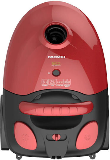 Daewoo RC-230R-3 Vacuum Cleaner 700W Bagged 2lt Red