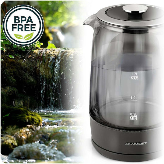 Berdsen BD-711 Електрическа Кана 1.7л 2200W Черен