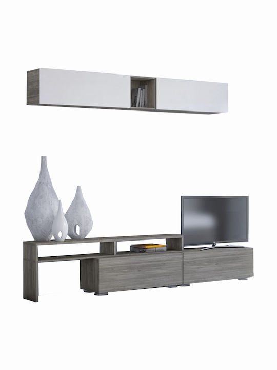 Smart No 1D Living Room TV Unit White L271xW45xH150cm