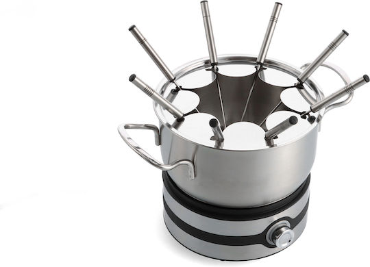 Mauviel 1830 Electric Stainless Steel Fondue Pot Silver 30.5cm