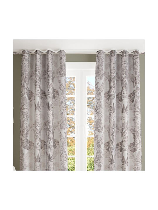 Kipper Κουρτίνα με Τρουκς Cocoon Beige 140x260εκ.