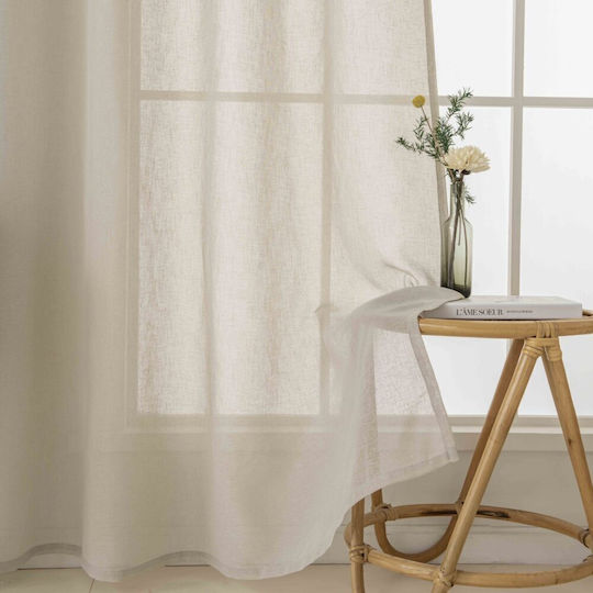 Beauty Home Curtain With Beige Grommets 140x270cm