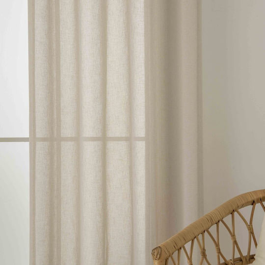 Beauty Home Curtain With Beige Grommets 140x270cm